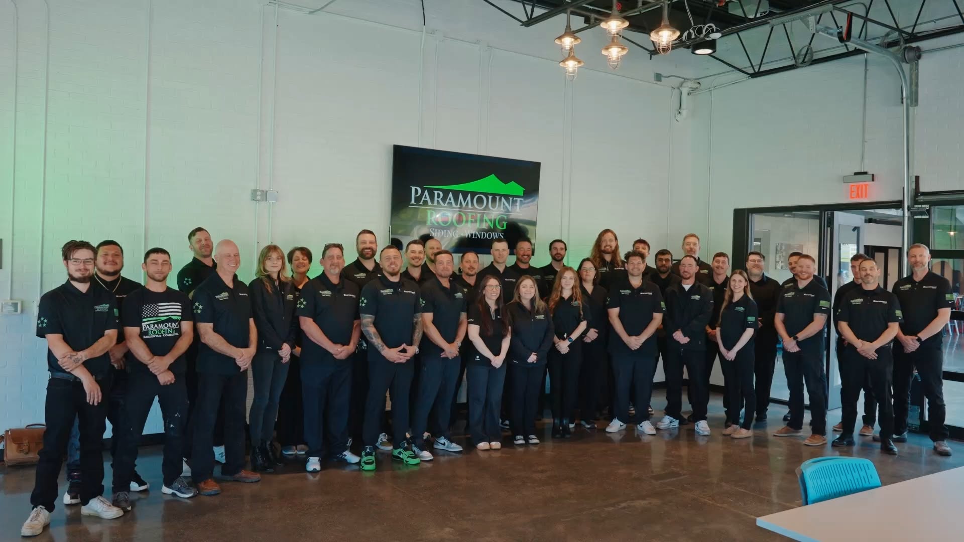 The Paramount Roofing team at work